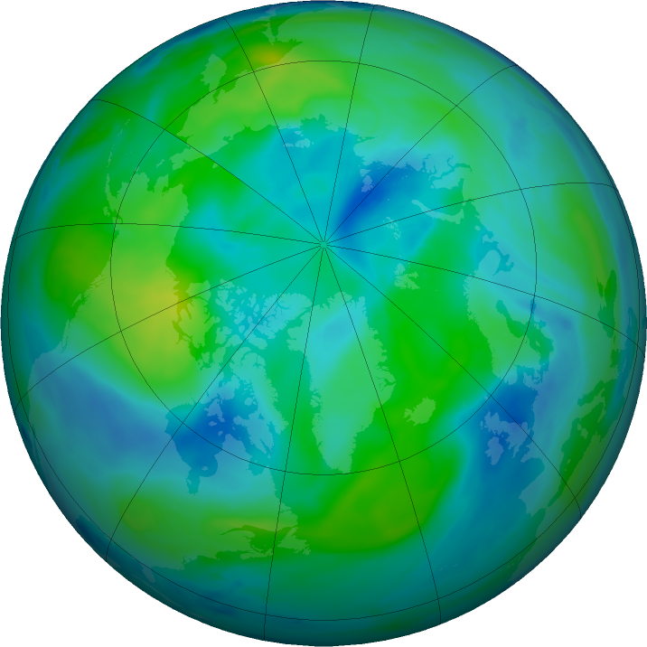 Arctic ozone map for 28 September 2016